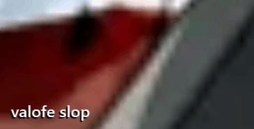 A GIF image first showing the original image then the Valofe version; you can see the Valofe version has very bad artifacts which hints at the possibility of it being an AI slop.