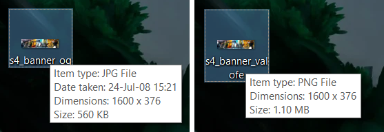 Two files of the banners, one of which shows an interesting metadata.